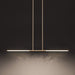 Chandelier Thesis 207283A Overture 48 inch 2 light Champagne Gold 5CCT LED Linear Chandelier THESIS
