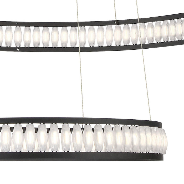 Eurofase 37090-012 Forster 60" Matte Black LED Chandelier