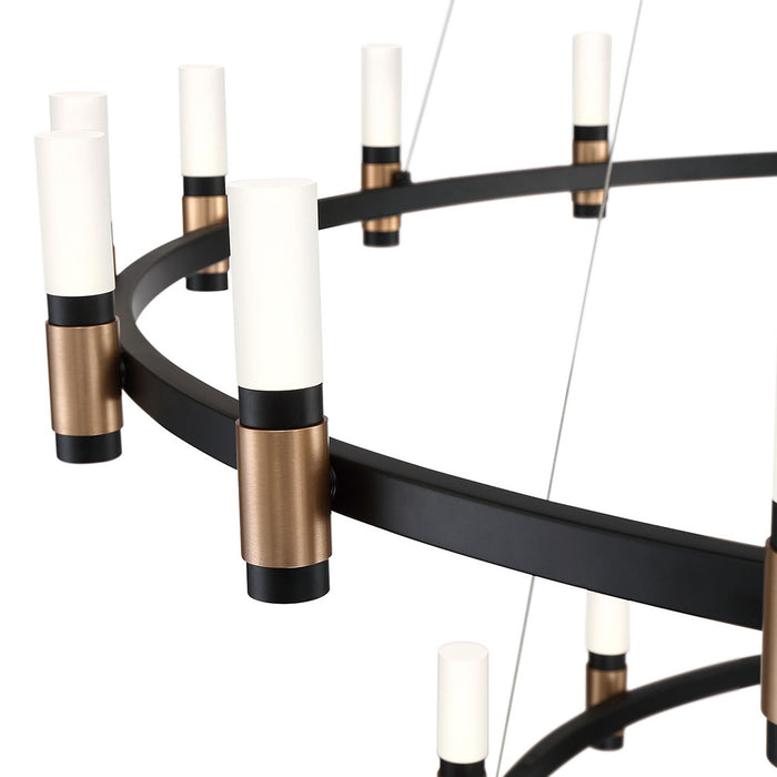 Eurofase 37046-019 Albany 60" Brass-Black Mix LED Chandelier