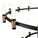 Eurofase 37046-019 Albany 60" Brass-Black Mix LED Chandelier