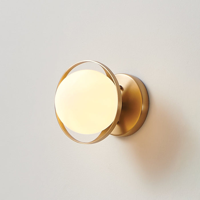 Vanity Light Thesis 206967A Parker 6 inch 1 light Champagne Gold Vanity Light with Etched Opal Glass Shade THESIS