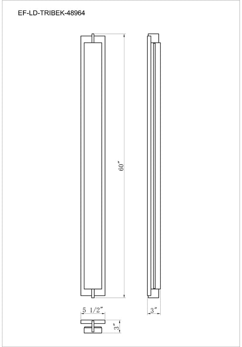 Eurofase 48964-012 Tribek 60" Gold LED Outdoor Wall Light
