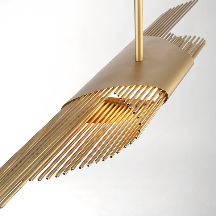 Eurofase 43866-021 Umura 49" Satin Gold Paint LED Chandelier
