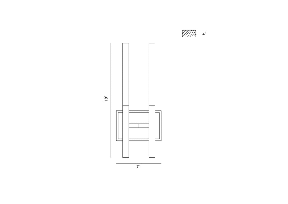 Eurofase 46426-031 Benicio 18" Gold LED Wall Sconce