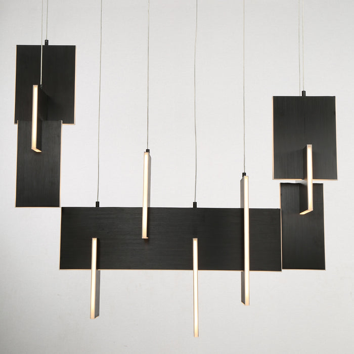 Eurofase 38044-021 Coburg 42" Anodized Black LED Chandelier