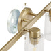 Vanity Light Thesis 207045A Bedminster 30 inch 4 light Champagne Gold Vanity Light with Clear Ribbed Glass Shades THESIS