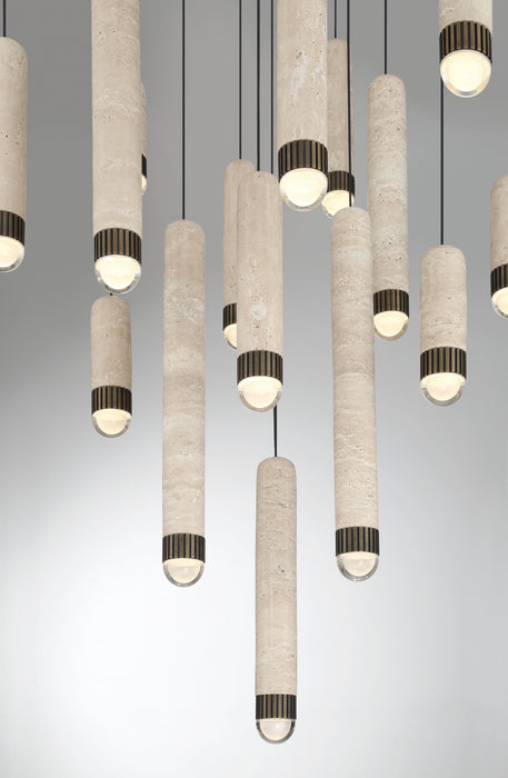 Eurofase 50131-020 Cambre 32" Antique Brass LED Chandelier