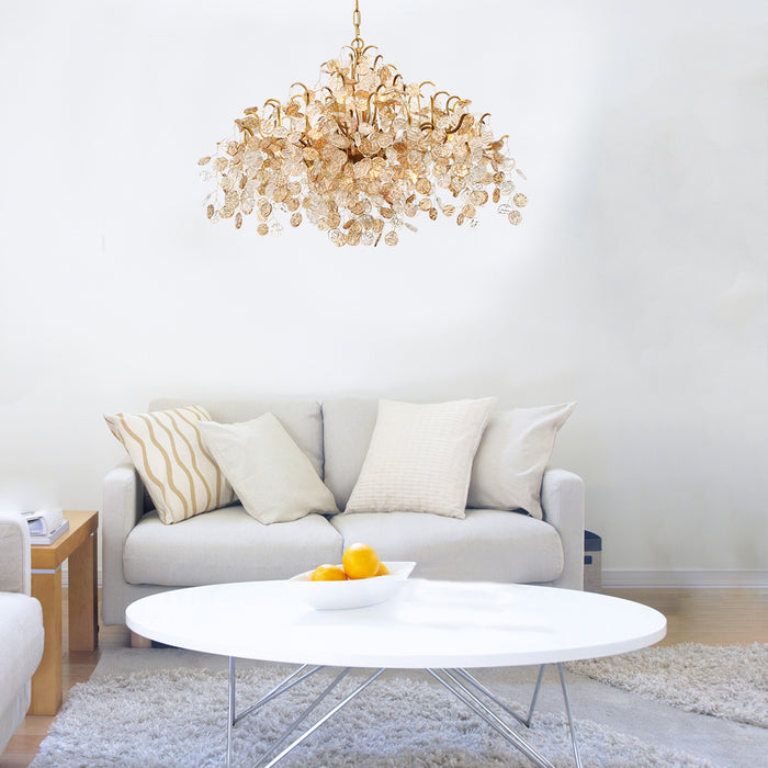 Eurofase 29060-016 Campobasso 33" Gold Chandelier