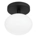 Semi-Flush Mount Thesis 207388A Julep 6 inch 1 light Matte Black Semi Flush Mount with Opal Glass Shade THESIS