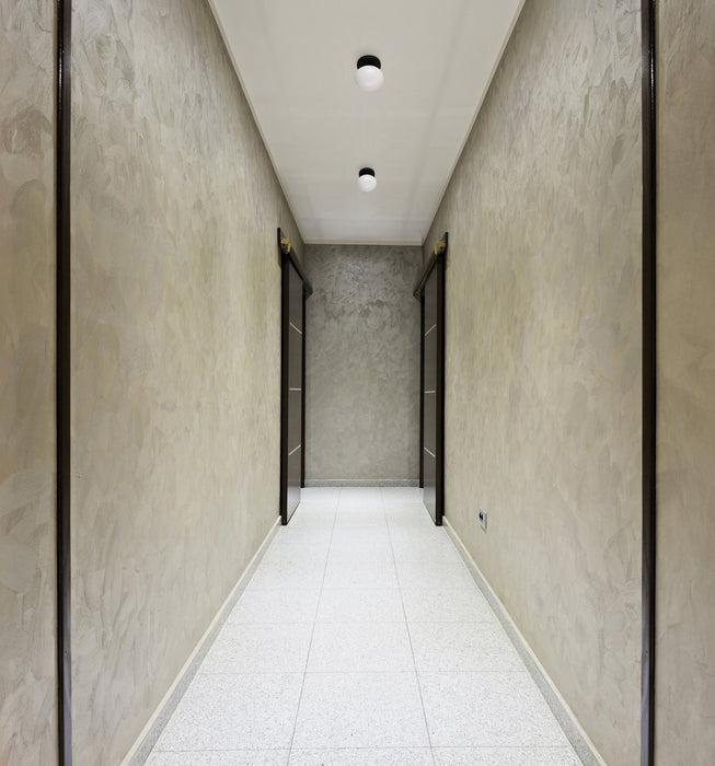 Semi-Flush Mount Thesis 207388A Julep 6 inch 1 light Matte Black Semi Flush Mount with Opal Glass Shade THESIS