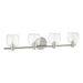 Vanity Light Thesis 207021A Valentina 30 inch 4 light Brushed Nickel Vanity Light with Clear Glass Shades THESIS