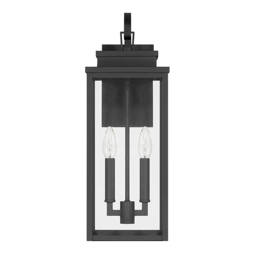 Exterior Wall Sconce Thesis 207742A Hillside 20 inch 2 light Textured Black Exterior Wall Sconce with Clear Glass THESIS