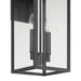 Exterior Wall Sconce Thesis 207742A Hillside 20 inch 2 light Textured Black Exterior Wall Sconce with Clear Glass THESIS