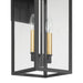 Exterior Wall Sconce Thesis 207742A Hillside 20 inch 2 light Textured Black Exterior Wall Sconce with Clear Glass THESIS