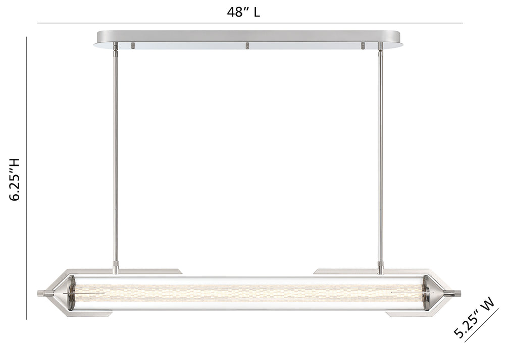 Eurofase 45715-013 Espada 48" Polished Nickel LED Chandelier