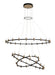 Eurofase 37046-019 Albany 60" Brass-Black Mix LED Chandelier