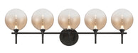 Eurofase 48921-039 Iissa 5-Light Matte Black LED Vanity Light