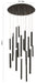 Eurofase 31445-016 Santana 24" Matte Black LED Chandelier