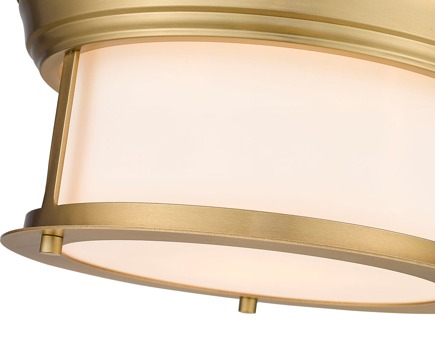 Flush Mount Z-Lite 2011F10-HBR Heritage Brass Sonna 2 Light Flush Mount Z-Lite