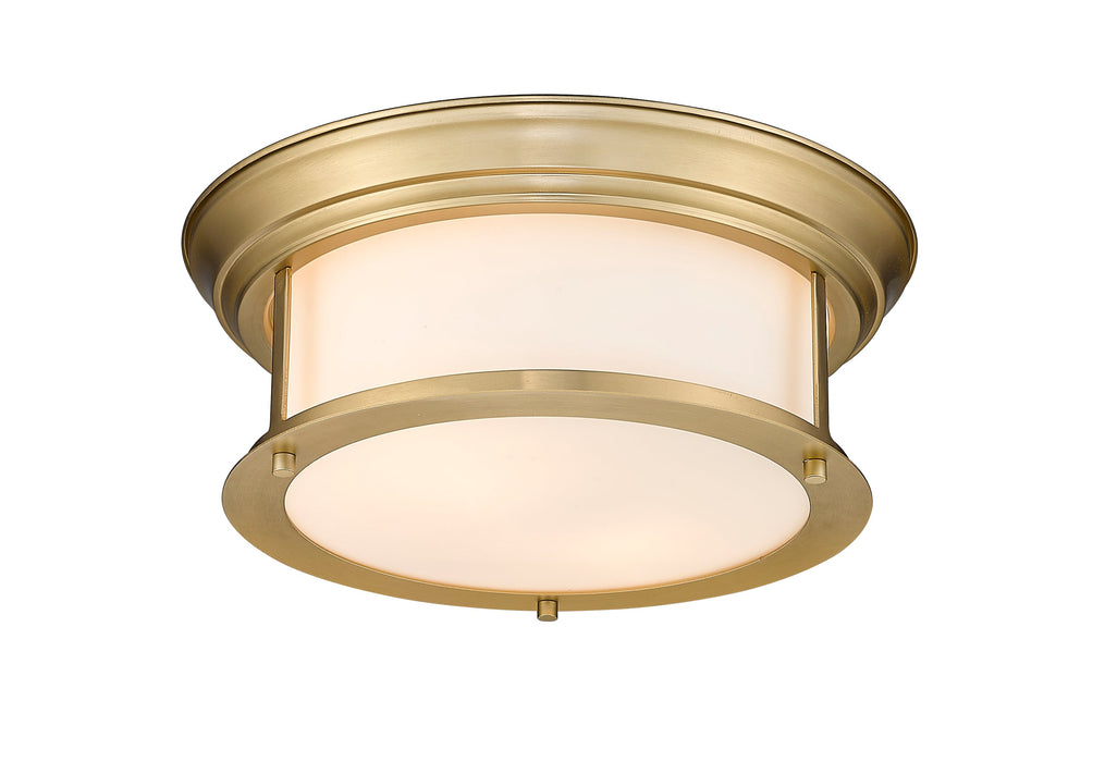Flush Mount Z-Lite 2011F13-HBR Heritage Brass Sonna 2 Light Flush Mount Z-Lite