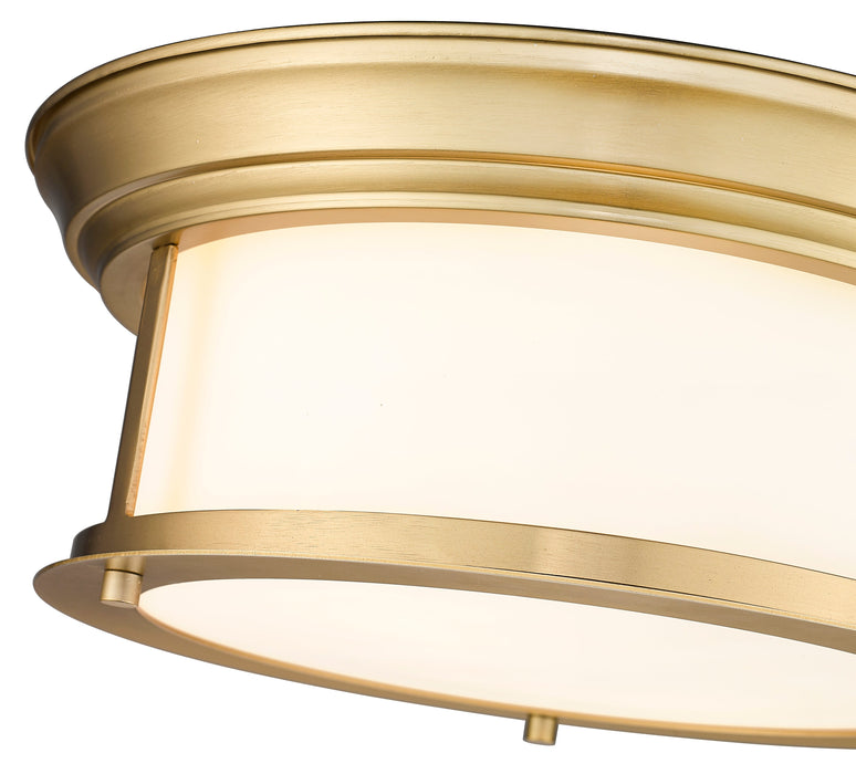 Flush Mount Z-Lite 2011F13-HBR Heritage Brass Sonna 2 Light Flush Mount Z-Lite