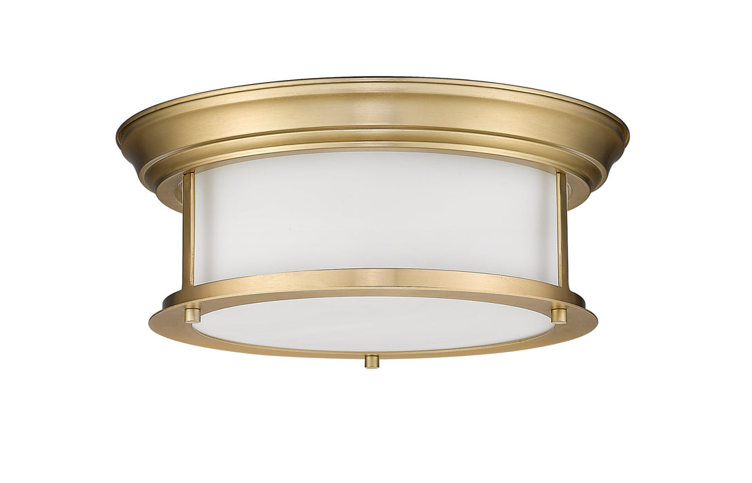 Flush Mount Z-Lite 2011F13-HBR Heritage Brass Sonna 2 Light Flush Mount Z-Lite