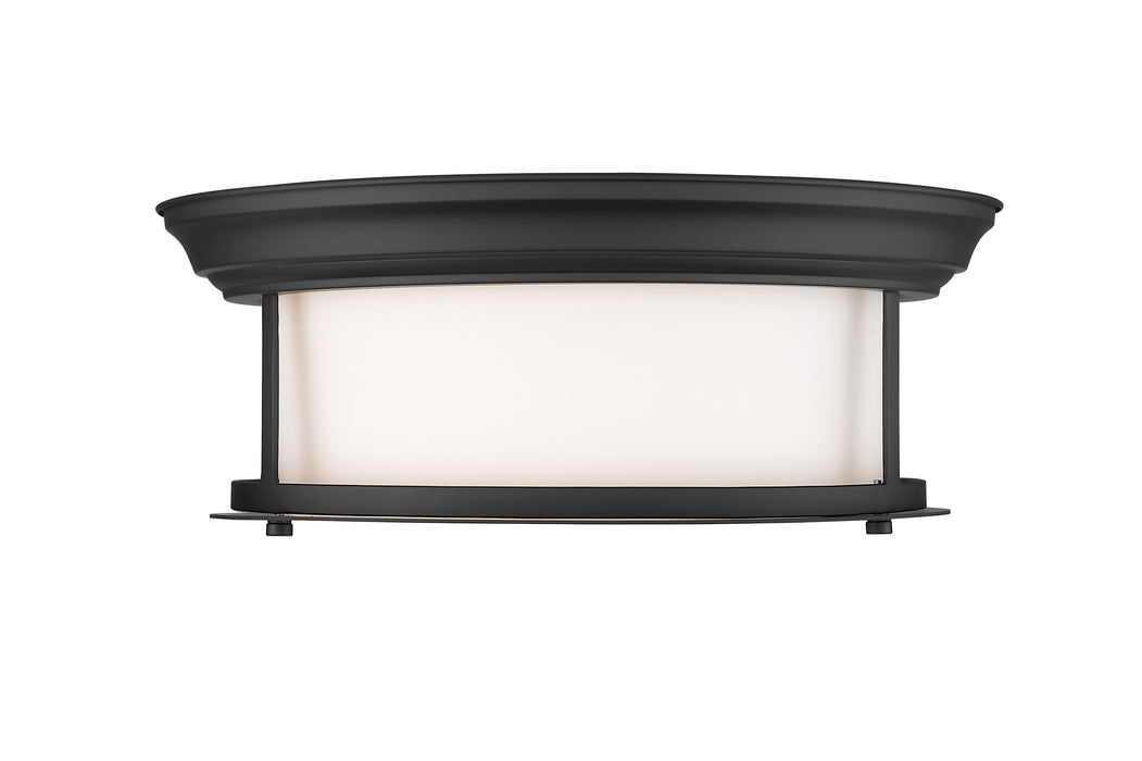 Flush Mount Z-Lite 2011F13-MB Matte Black Sonna 2 Light Flush Mount Z-Lite
