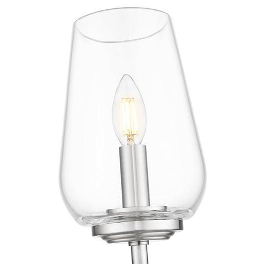 Wall Sconce Z-Lite 2012-1S-BN Brushed Nickel Dominique 1 Light Wall Sconce Z-Lite