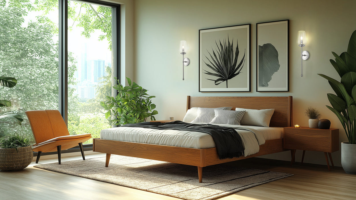 Wall Sconce Z-Lite 2012-1S-BN Brushed Nickel Dominique 1 Light Wall Sconce Z-Lite