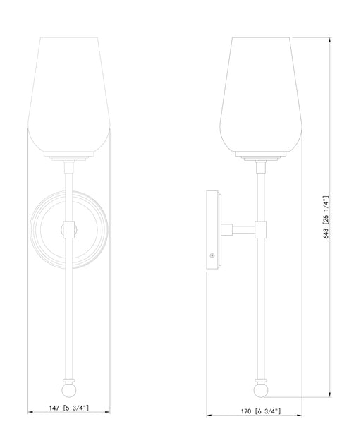Wall Sconce Z-Lite 2012-1S-MB Matte Black Dominique 1 Light Wall Sconce Z-Lite