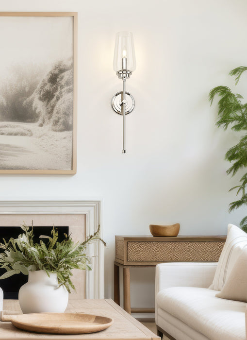 Wall Sconce Z-Lite 2013-1S-PN Polished Nickel Clara 1 Light Wall Sconce Z-Lite