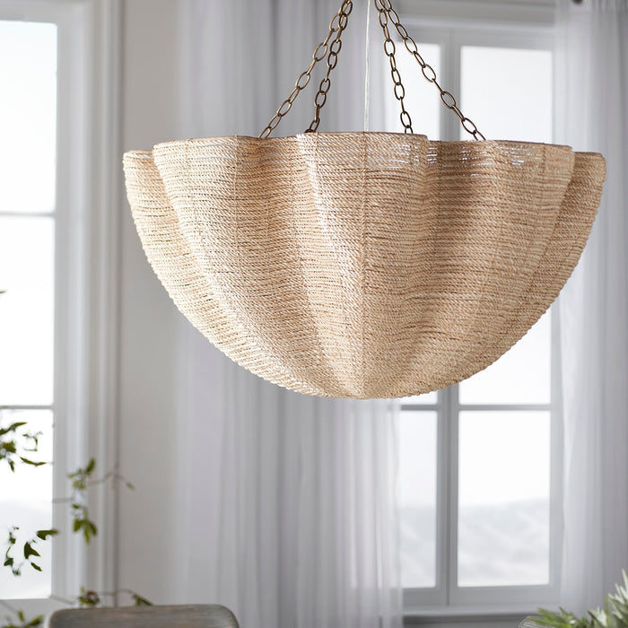 Palecek 2051-79 Isla Natural Abaca Rope Chandelier