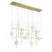 Eurofase 47256-019 Barletta 53" Anodized Gold LED Chandelier