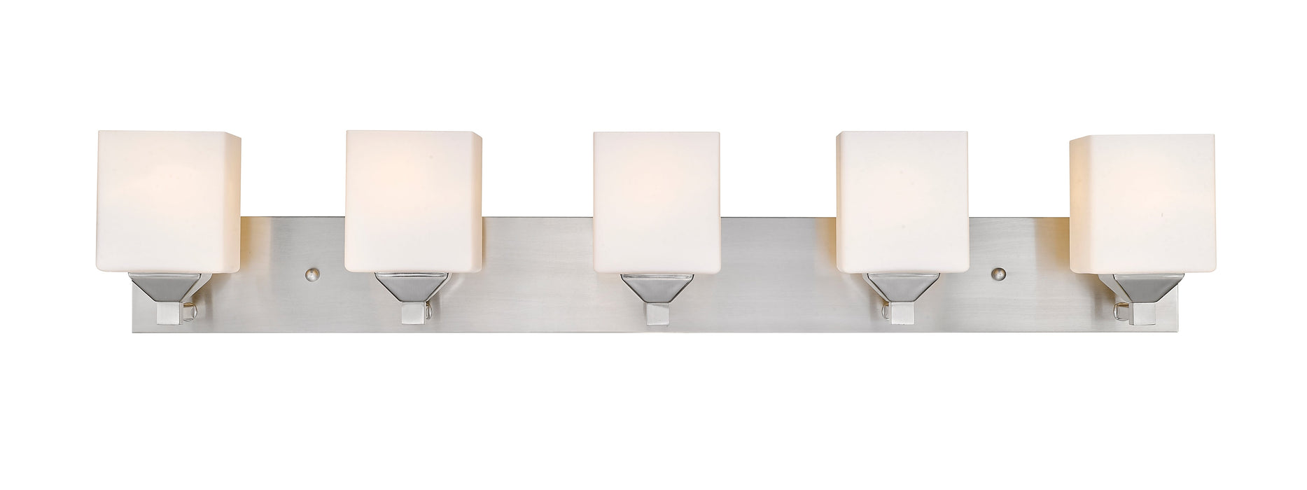 Vanity Z-Lite 2104-5V Brushed Nickel Quube 5 Light Vanity Z-Lite