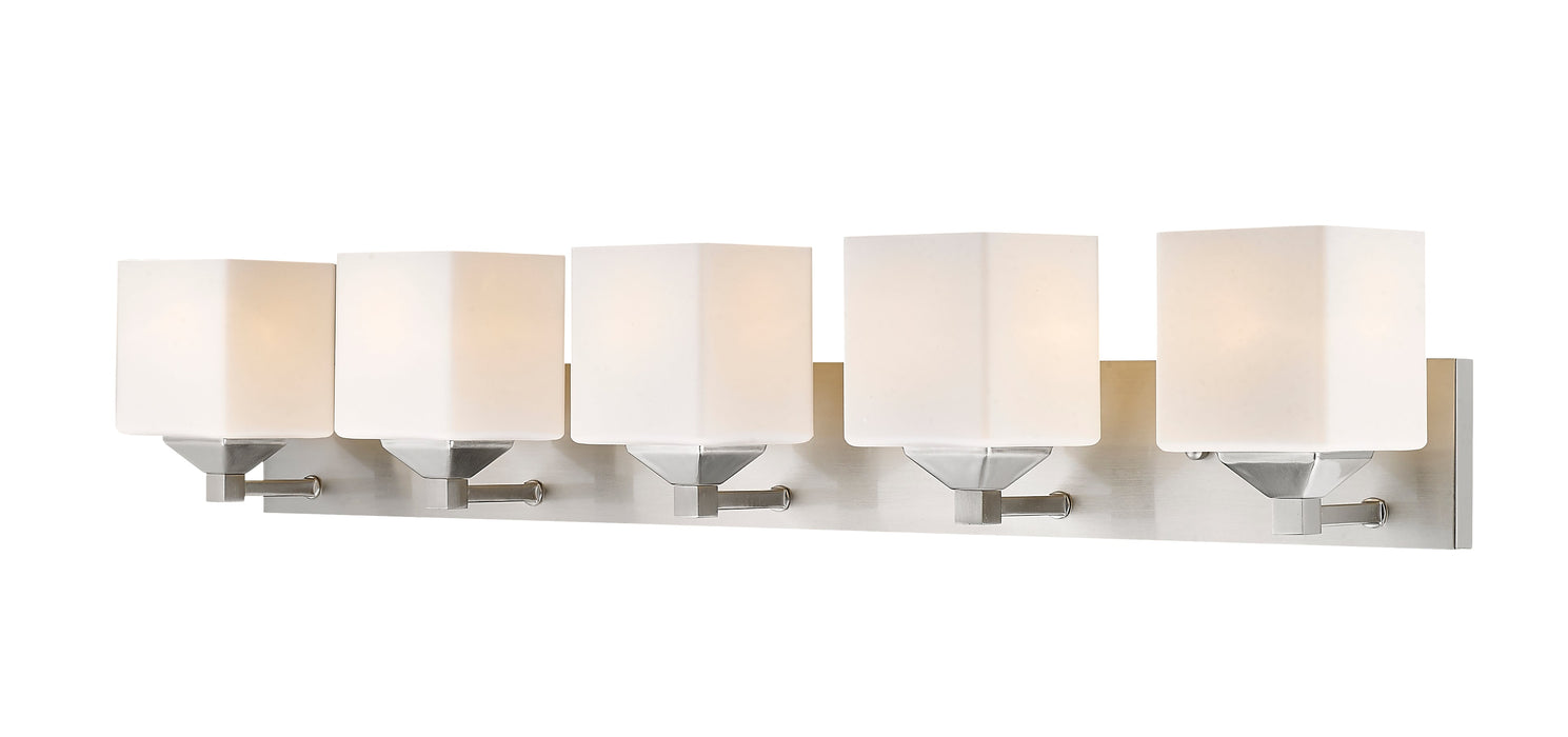 Vanity Z-Lite 2104-5V Brushed Nickel Quube 5 Light Vanity Z-Lite