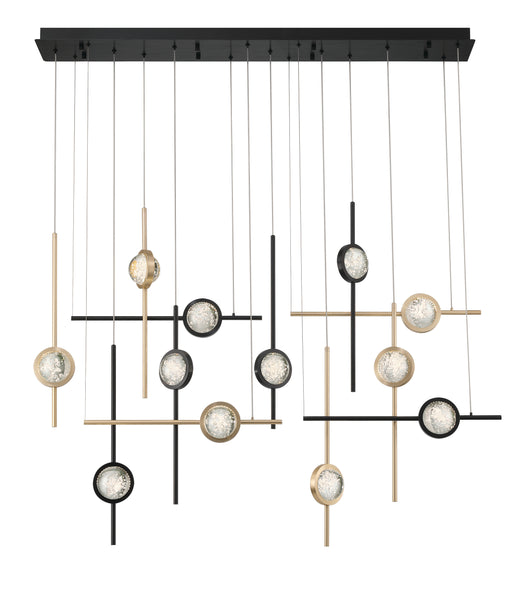 Eurofase 47256-033 Barletta 53" Gold-Black Mix LED Chandelier