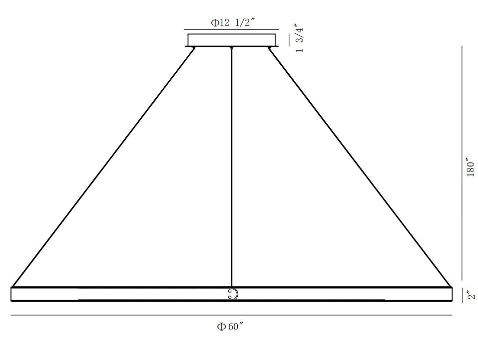 Eurofase 43899-036 Verdura 60" Matte Grey LED Chandelier