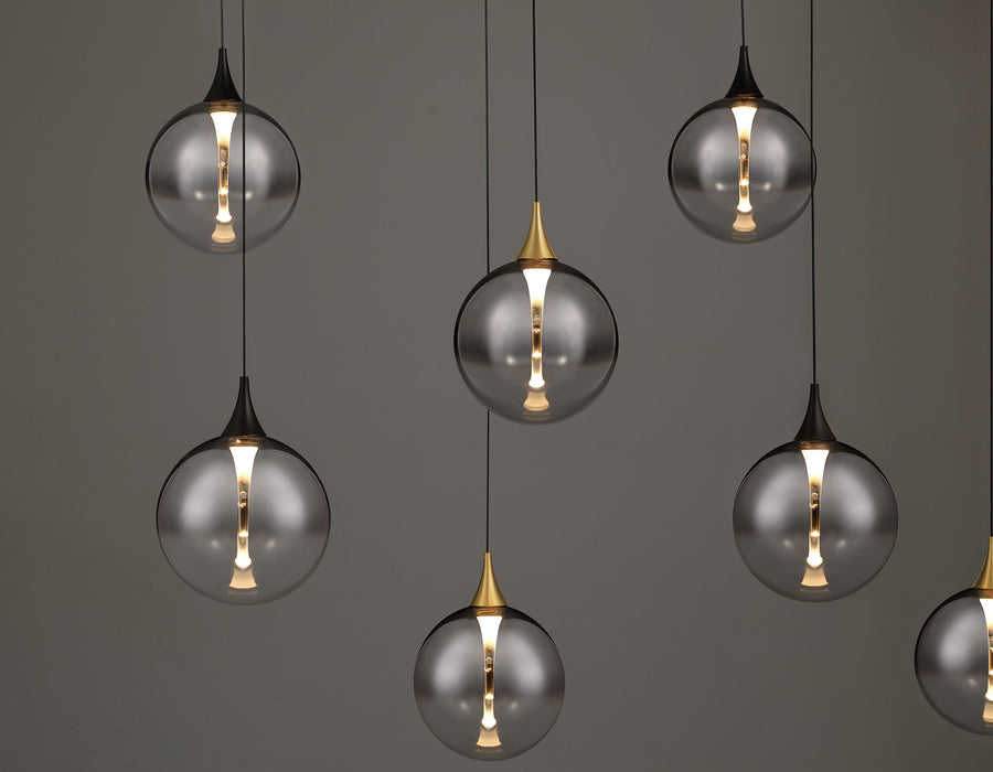 Eurofase 48940-023 Iissa 72" Gold-Black Mix LED Chandelier
