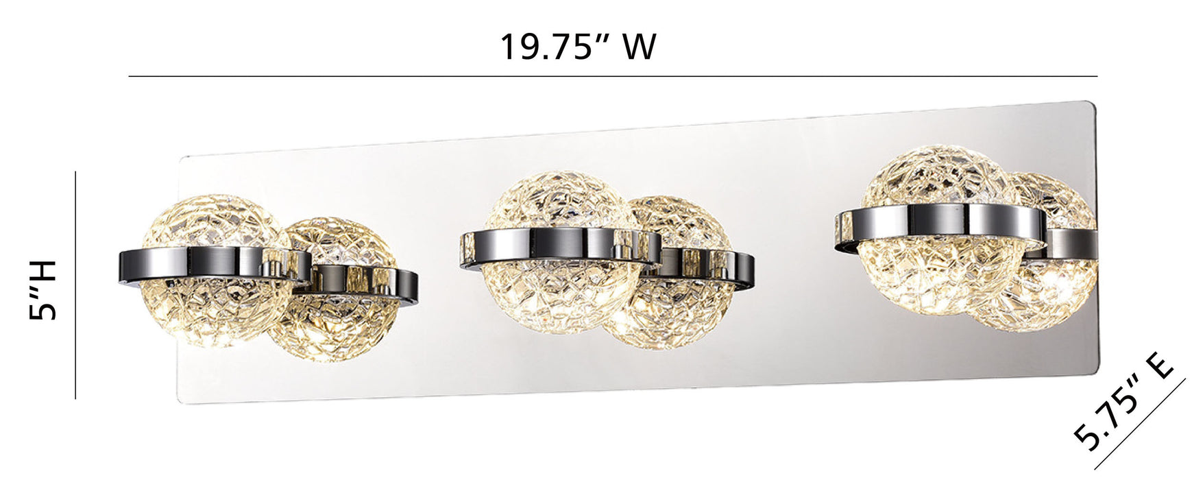 Eurofase 37069-018 Ryder 20" Chrome LED Vanity Light