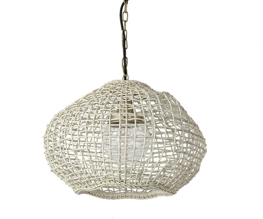 Outdoor Pendant Palecek 2181-79 Belvedere Synthetic Rattan Outdoor Pendant 20 Inches Palecek