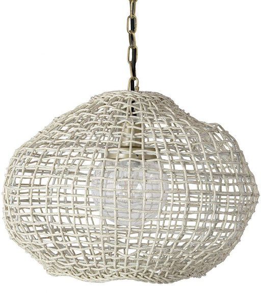 Outdoor Pendant Palecek 2181-79 Belvedere Synthetic Rattan Outdoor Pendant 20 Inches Palecek