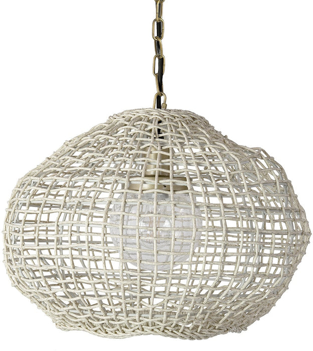 Outdoor Pendant Palecek 2181-79 Belvedere Synthetic Rattan Outdoor Pendant 20 Inches Palecek