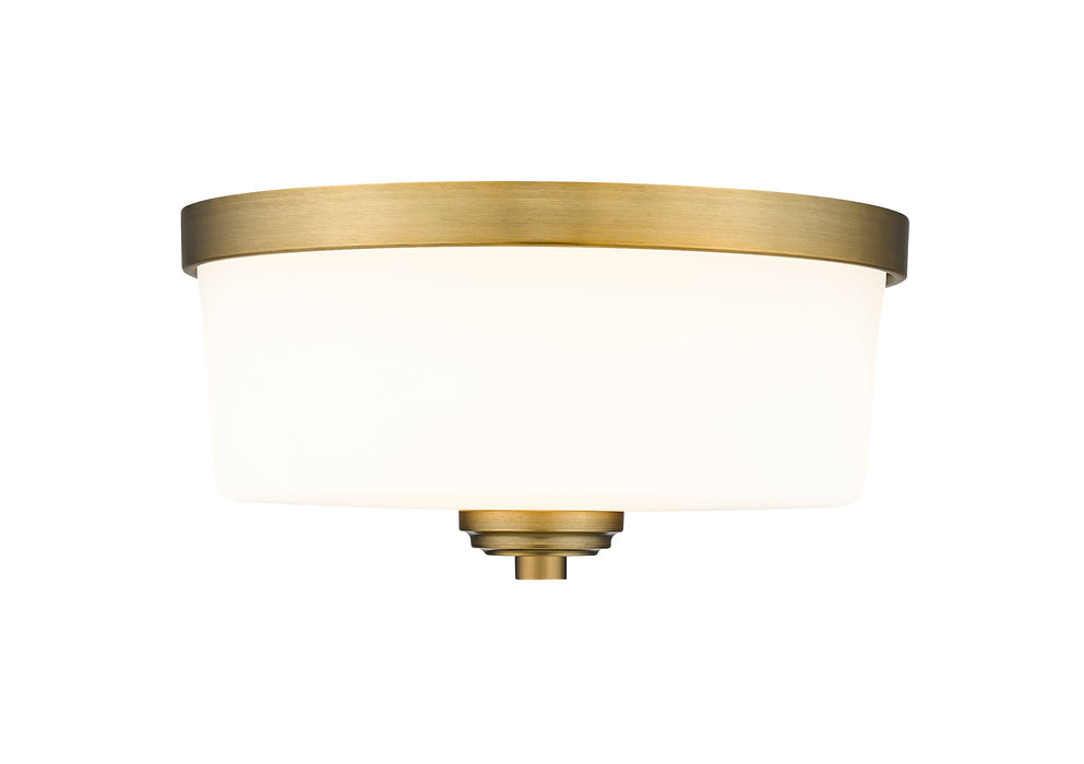 Flush Mount Z-Lite 220F2-HBR Heritage Brass Arlington 2 Light Flush Mount Z-Lite