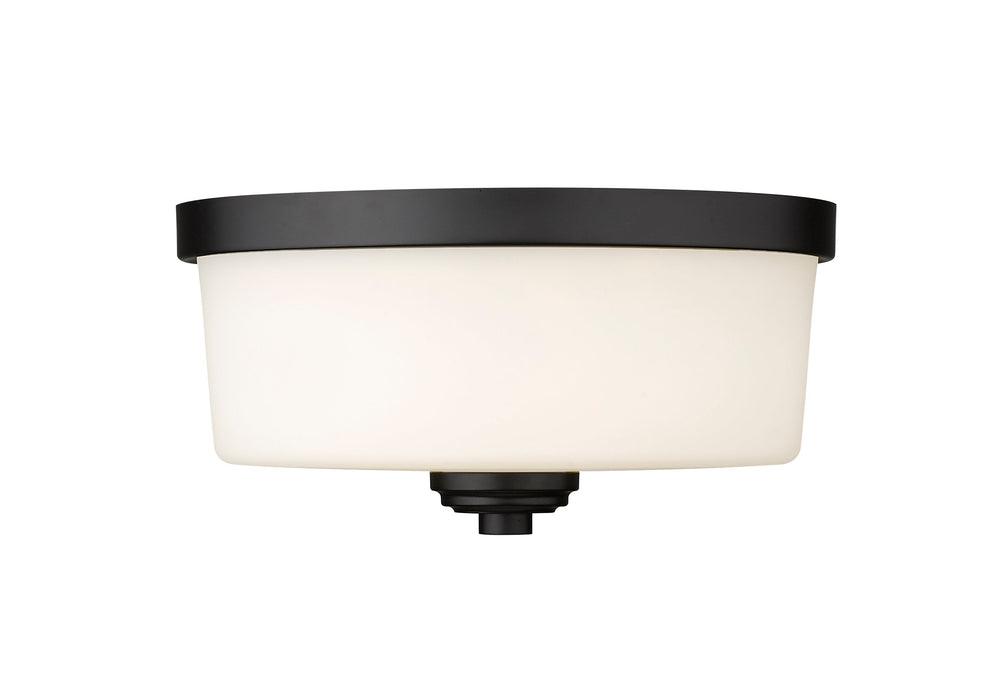 Flush Mount Z-Lite 220F2-MB Matte Black Arlington 2 Light Flush Mount Z-Lite