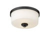 Flush Mount Z-Lite 220F2-MB Matte Black Arlington 2 Light Flush Mount Z-Lite