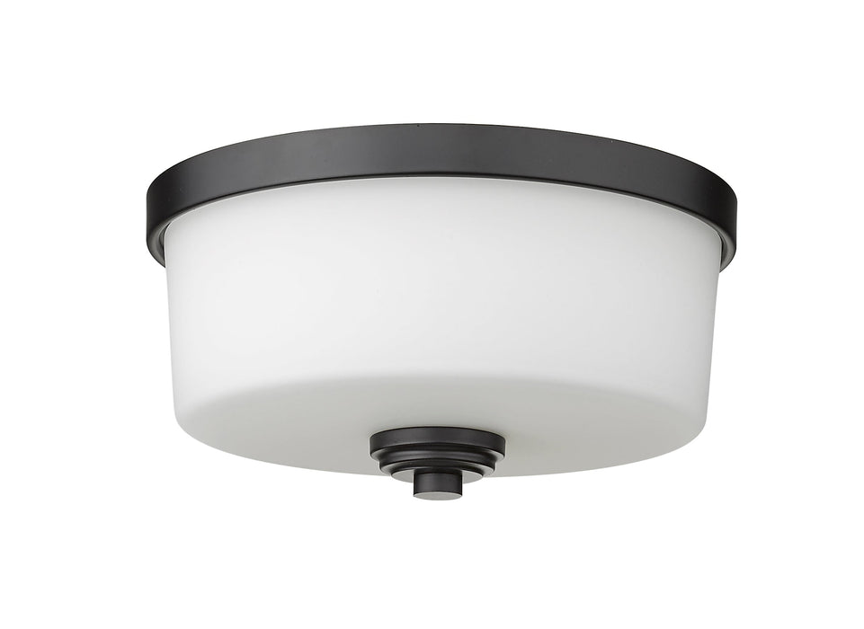 Flush Mount Z-Lite 220F2-MB Matte Black Arlington 2 Light Flush Mount Z-Lite