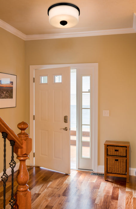 Flush Mount Z-Lite 220F2-MB Matte Black Arlington 2 Light Flush Mount Z-Lite