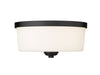 Flush Mount Z-Lite 220F3-MB Matte Black Arlington 3 Light Flush Mount Z-Lite