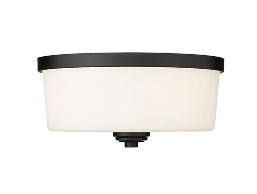 Flush Mount Z-Lite 220F3-MB Matte Black Arlington 3 Light Flush Mount Z-Lite
