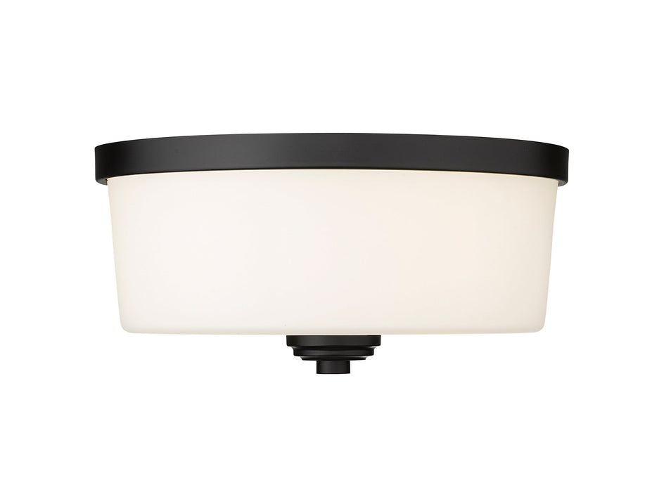 Flush Mount Z-Lite 220F3-MB Matte Black Arlington 3 Light Flush Mount Z-Lite